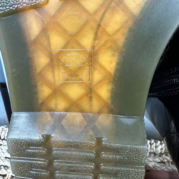 Dr. Martens 1460 J Patent Lamper Lace Up Boot Black Sz L5, M4 NWOB - Picture 13 of 15